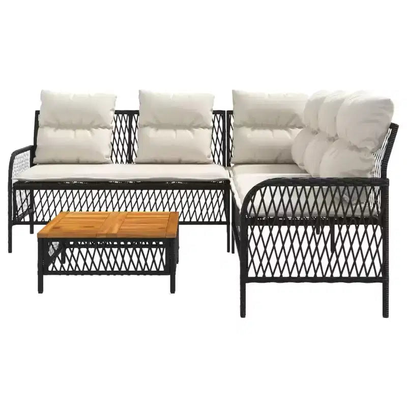 vidaXL Set Divani da Giardino con Cuscini 2 Pezzi in Polirattan
