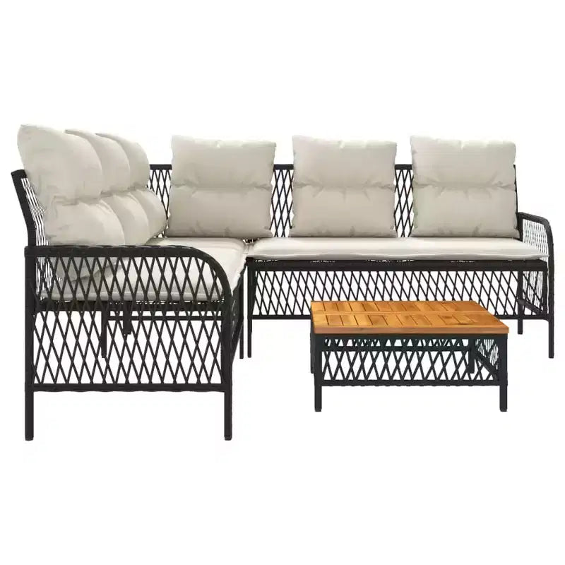 vidaXL Set Divani da Giardino con Cuscini 2 Pezzi in Polirattan