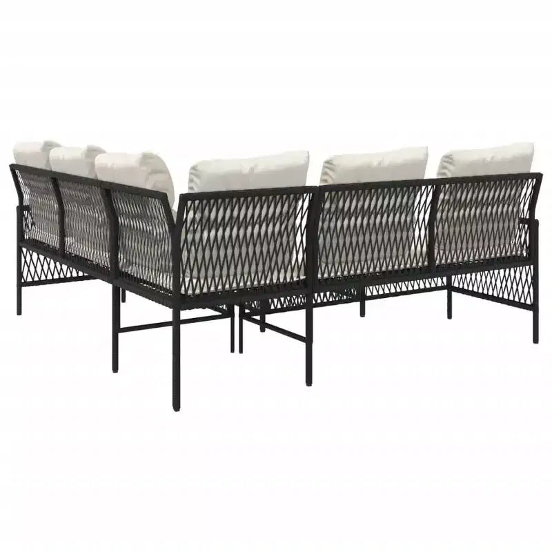 vidaXL Set Divani da Giardino con Cuscini 2 Pezzi in Polirattan