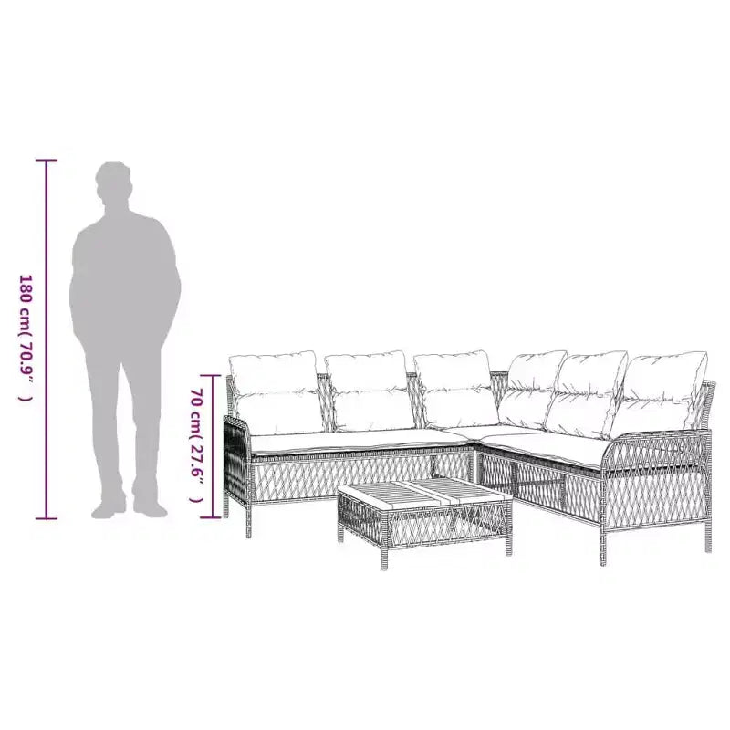 vidaXL Set Divani da Giardino con Cuscini 2 Pezzi in Polirattan