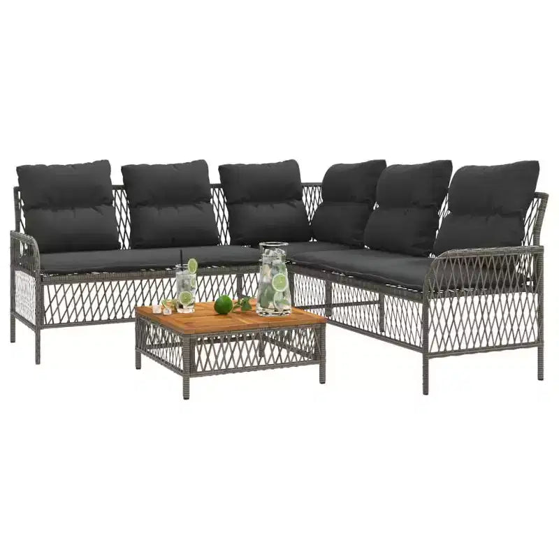 vidaXL Set Divani da Giardino con Cuscini 2 Pezzi in Polirattan