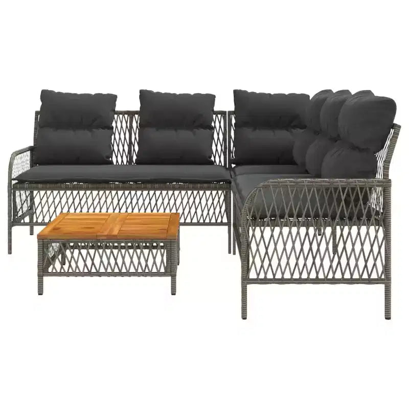 vidaXL Set Divani da Giardino con Cuscini 2 Pezzi in Polirattan