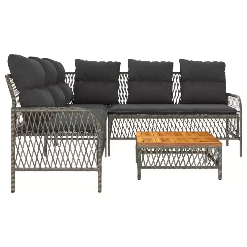 vidaXL Set Divani da Giardino con Cuscini 2 Pezzi in Polirattan