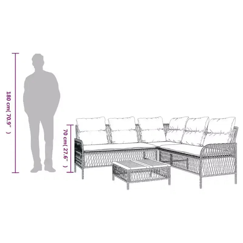 vidaXL Set Divani da Giardino con Cuscini 2 Pezzi in Polirattan
