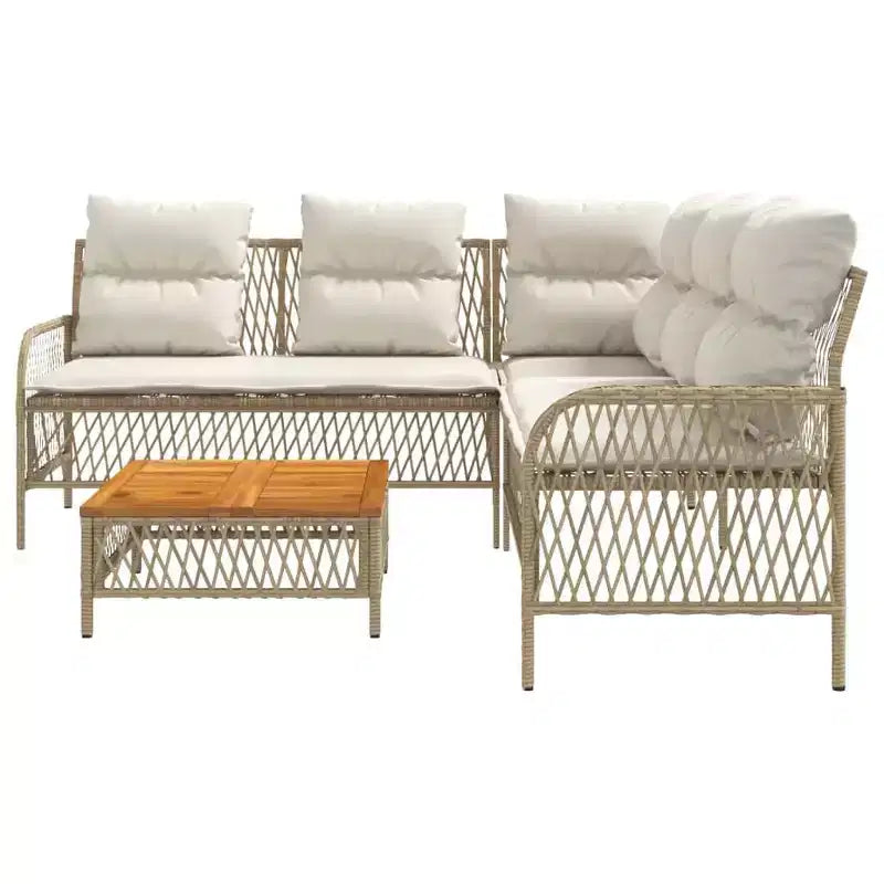 vidaXL Set Divani da Giardino con Cuscini 2 Pezzi in Polirattan