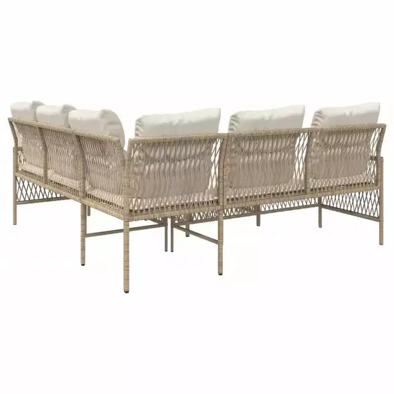 vidaXL Set Divani da Giardino con Cuscini 2 Pezzi in Polirattan