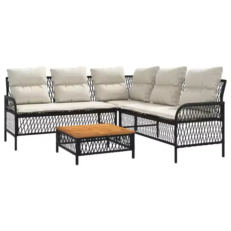 vidaXL Set Divani da Giardino con Cuscini 2 Pezzi in Polirattan