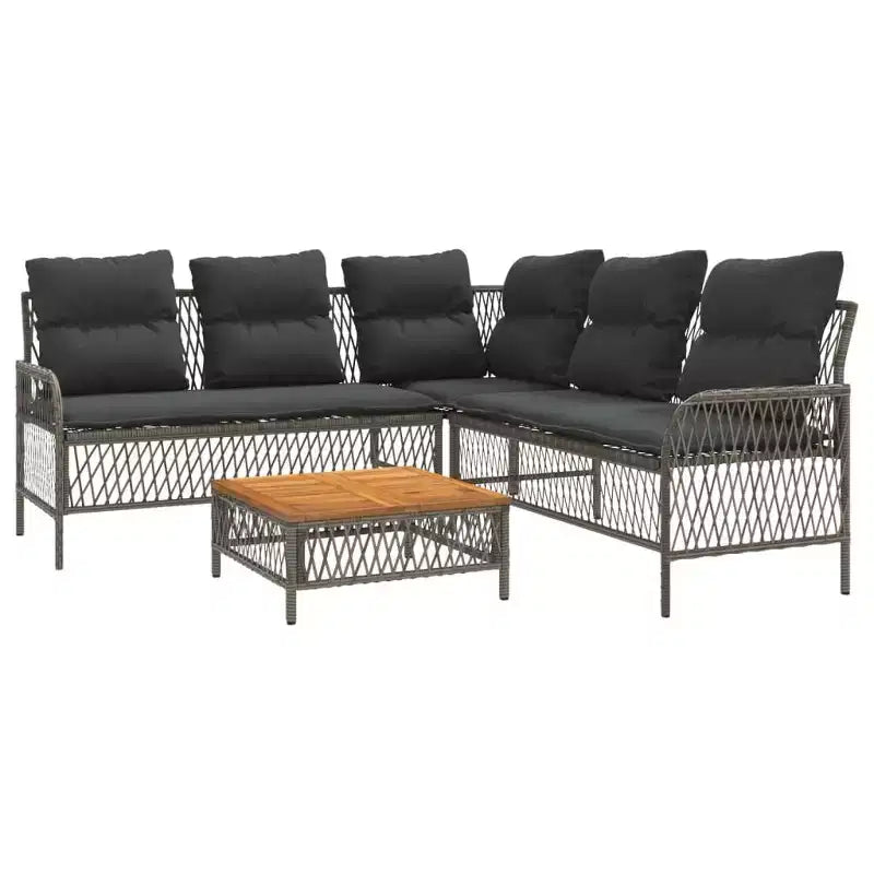 vidaXL Set Divani da Giardino con Cuscini 2 Pezzi in Polirattan