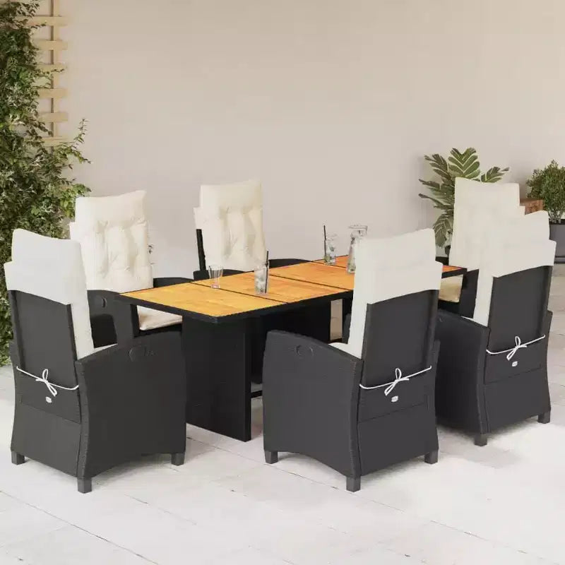 Set da pranzo da giardino vidaXL con cuscini, vari colori