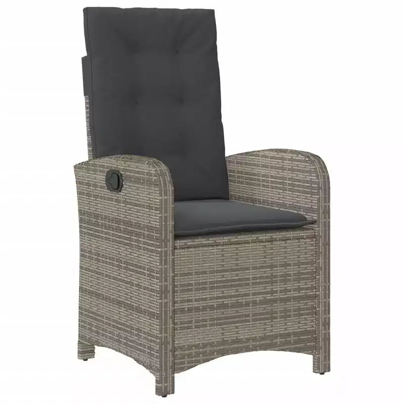 Set da pranzo da esterno in polyrattan vidaXL con cuscini