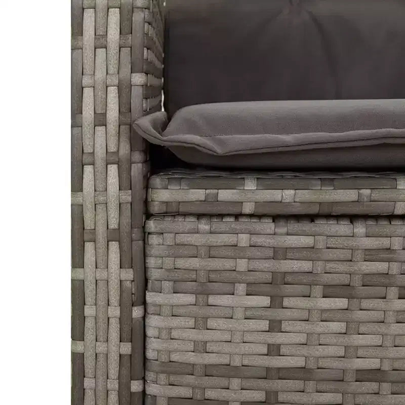 Set da pranzo da esterno in polyrattan vidaXL con cuscini