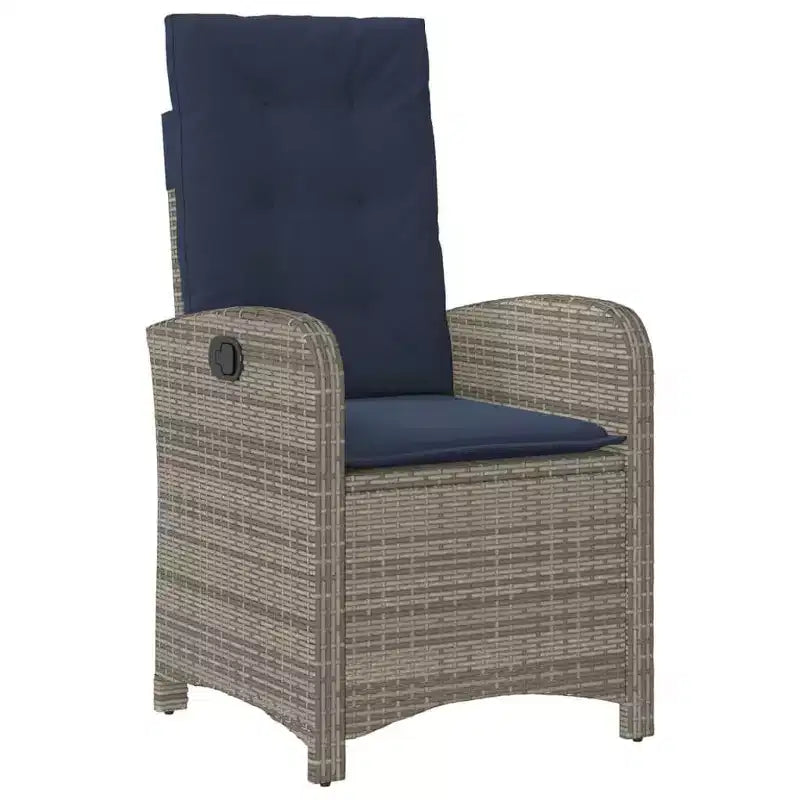 Set da pranzo da esterno in polyrattan vidaXL con cuscini