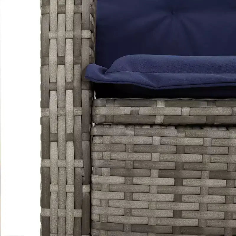 Set da pranzo da esterno in polyrattan vidaXL con cuscini