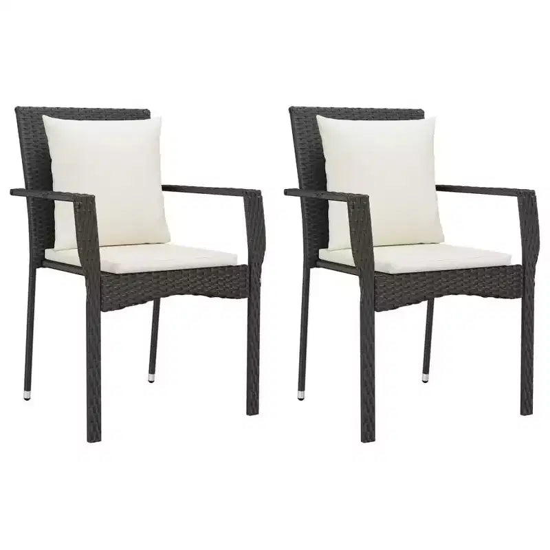 vidaXL Set 2 Sedie da Giardino con Cuscini - Polyrattan - Vari Colori