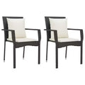vidaXL Set 2 Sedie da Giardino con Cuscini - Polyrattan - Vari Colori
