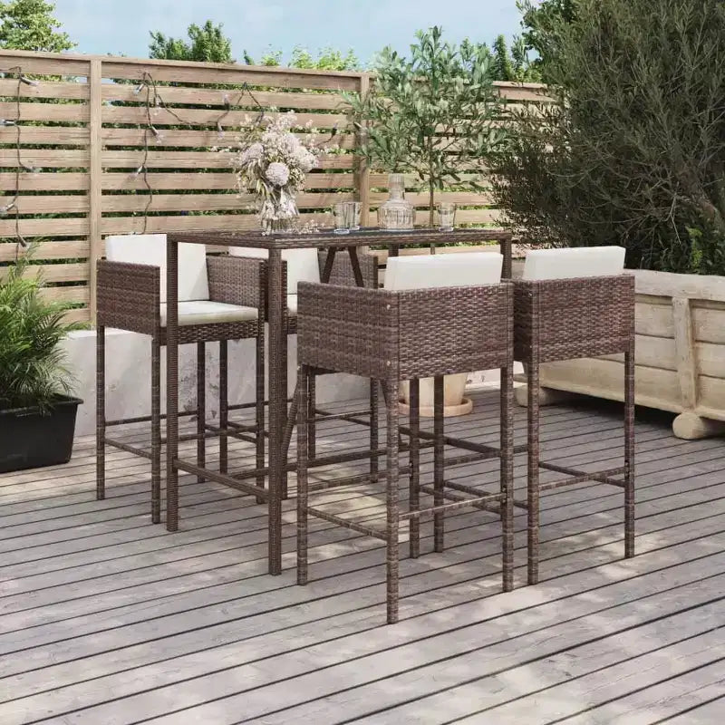 vidaXL Set di Mobili da Bar da Giardino con Cuscini in,