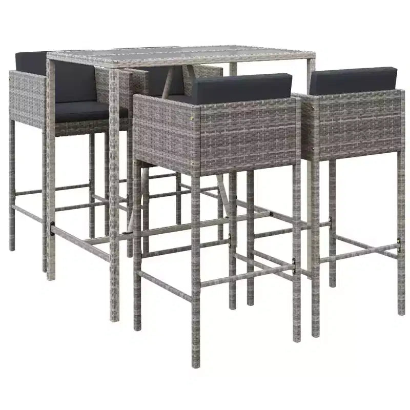 vidaXL Set di Mobili da Bar da Giardino con Cuscini in,