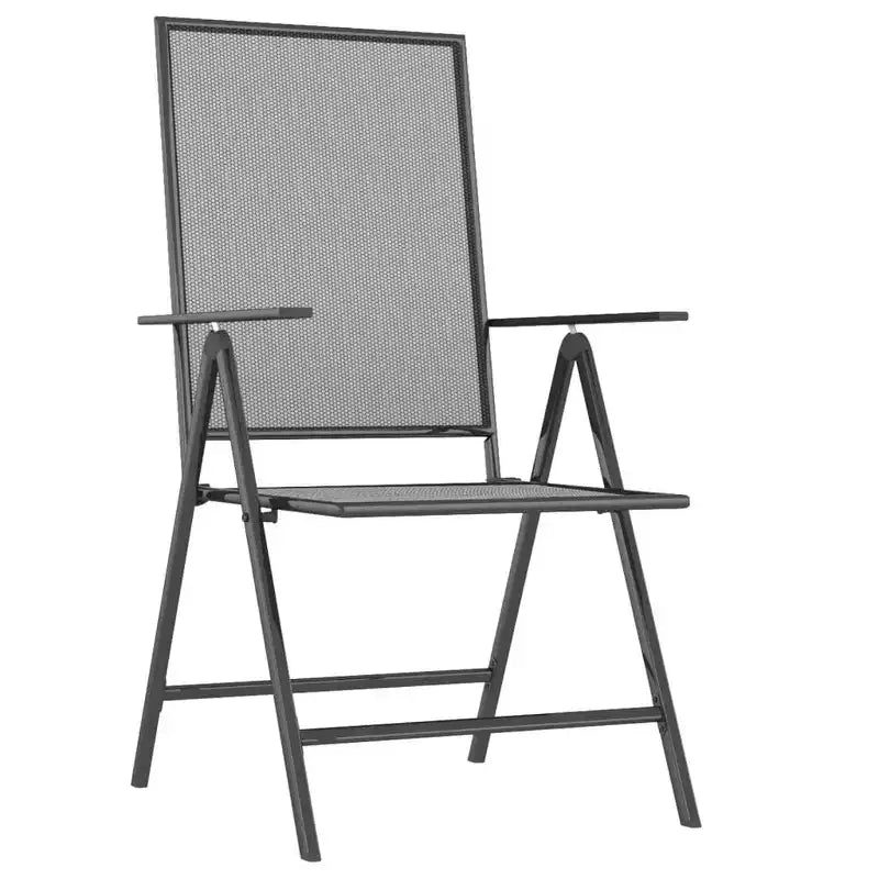 vidaXL Set da pranzo moderno da patio in acciaio color antracite
