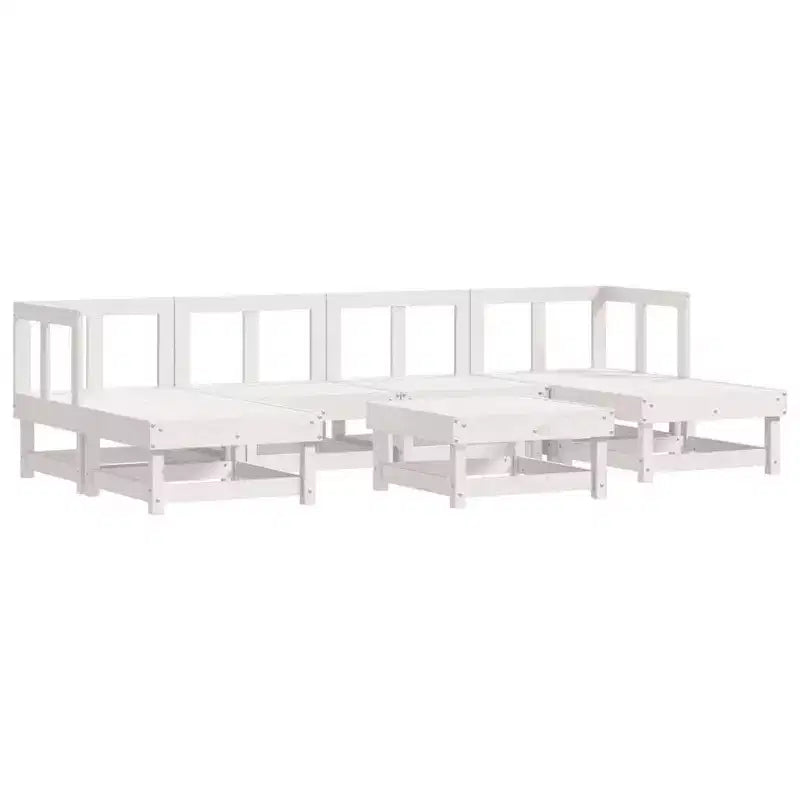 vidaXL Set divani da esterno con cuscini - Legno massello rustico