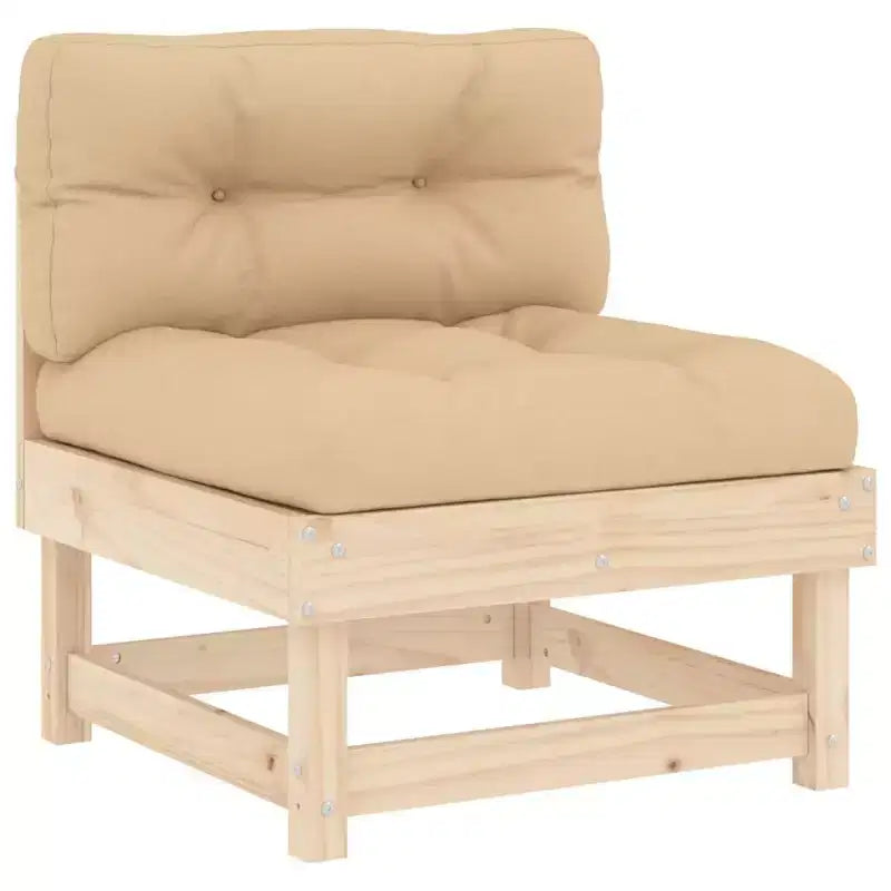vidaXL Set divani da esterno con cuscini - Legno massello rustico