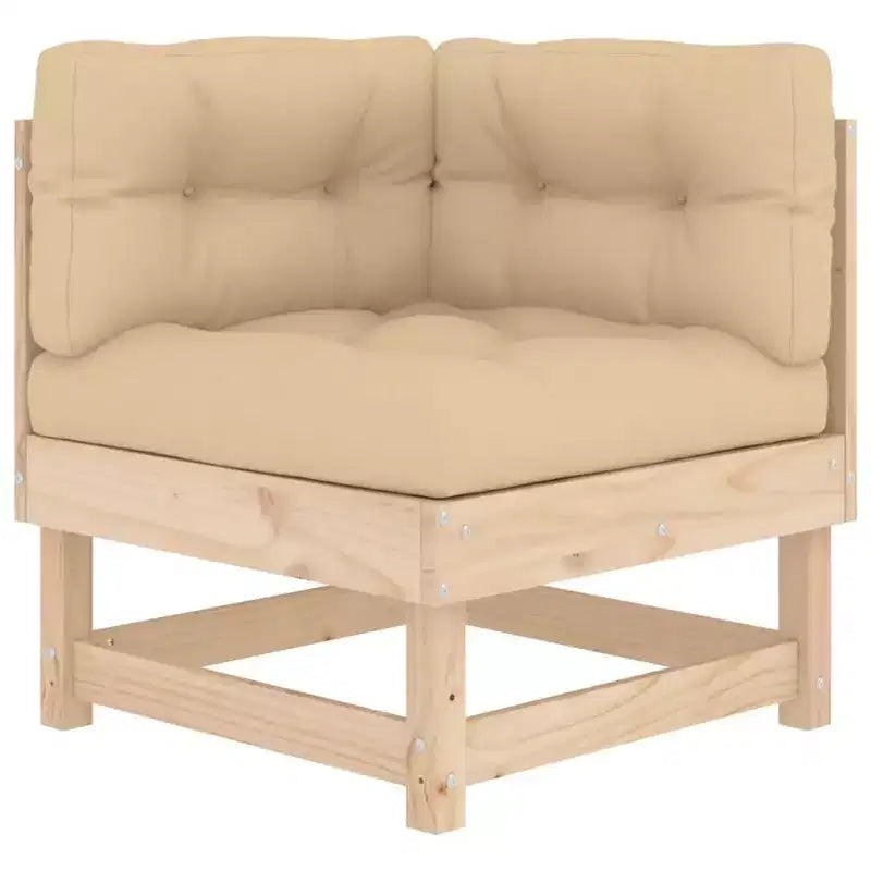 vidaXL Set divani da esterno con cuscini - Legno massello rustico