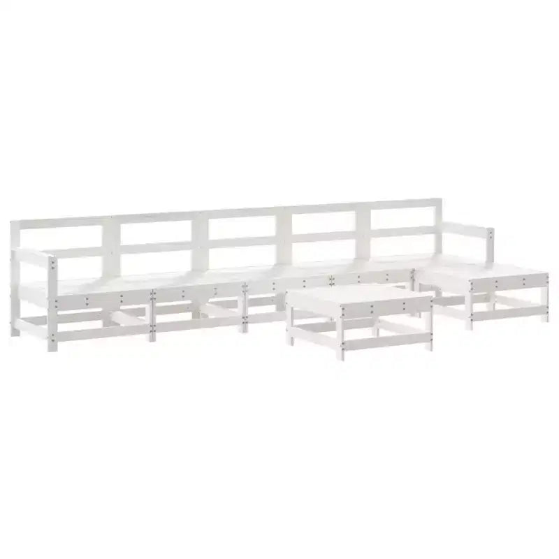 Set divano modulare da giardino vidaXL con struttura in legno massello