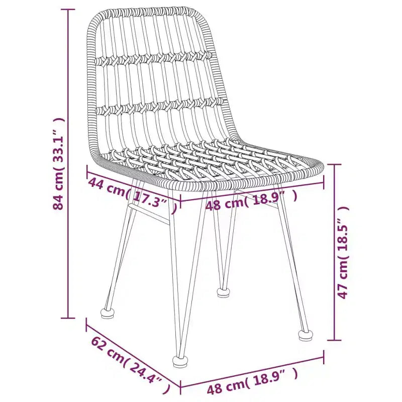 vidaXL Set da pranzo da giardino - Design in polyrattan