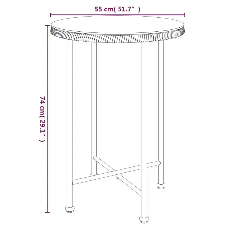 vidaXL Set da pranzo da giardino - Design in polyrattan