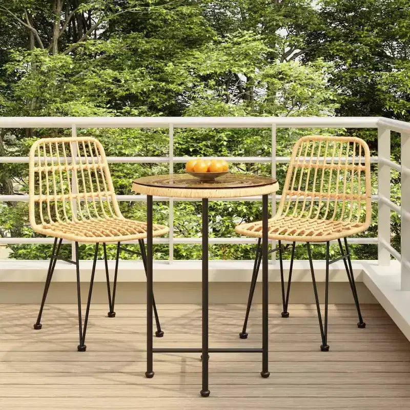 vidaXL Set da pranzo da giardino - Design in polyrattan