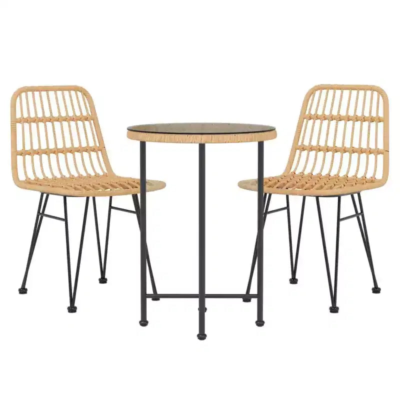 vidaXL Set da pranzo da giardino - Design in polyrattan