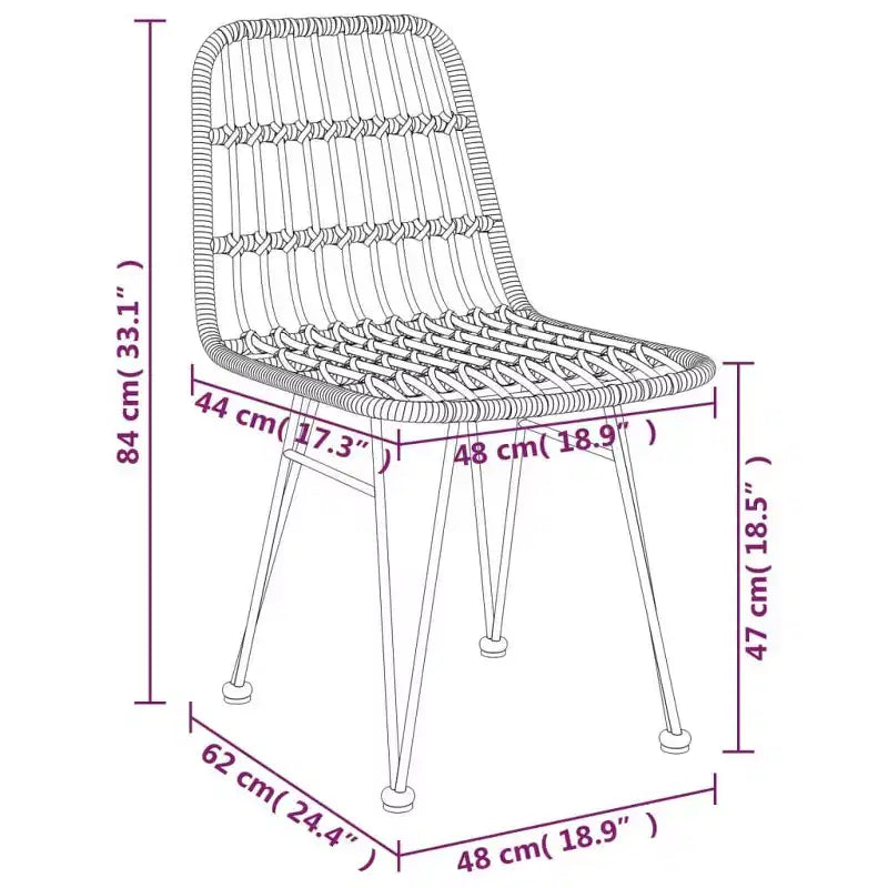 vidaXL Set da pranzo da giardino - Design in polyrattan