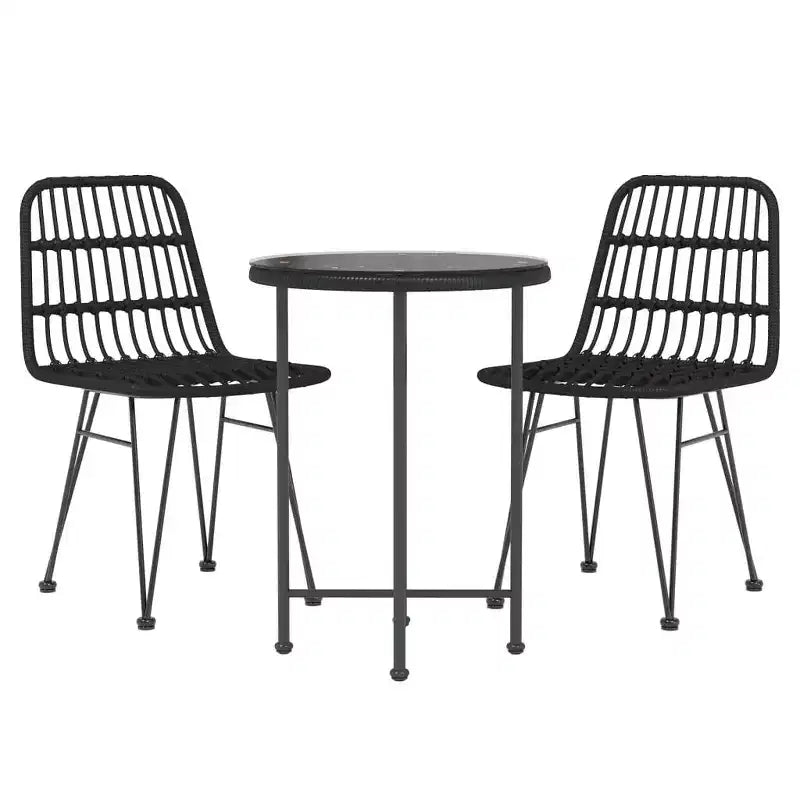 vidaXL Set da pranzo da giardino - Design in polyrattan