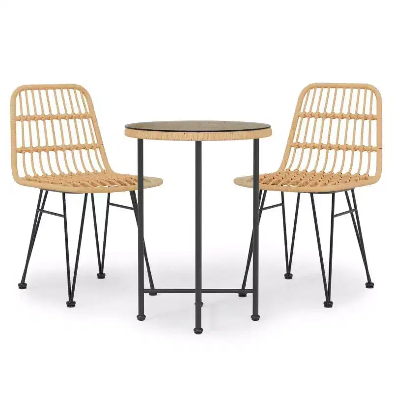 vidaXL Set da pranzo da giardino - Design in polyrattan