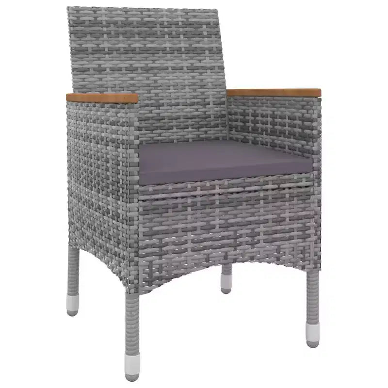 vidaXL Set da pranzo da giardino Tavolo in rattan PE di medie dimensioni Resistente