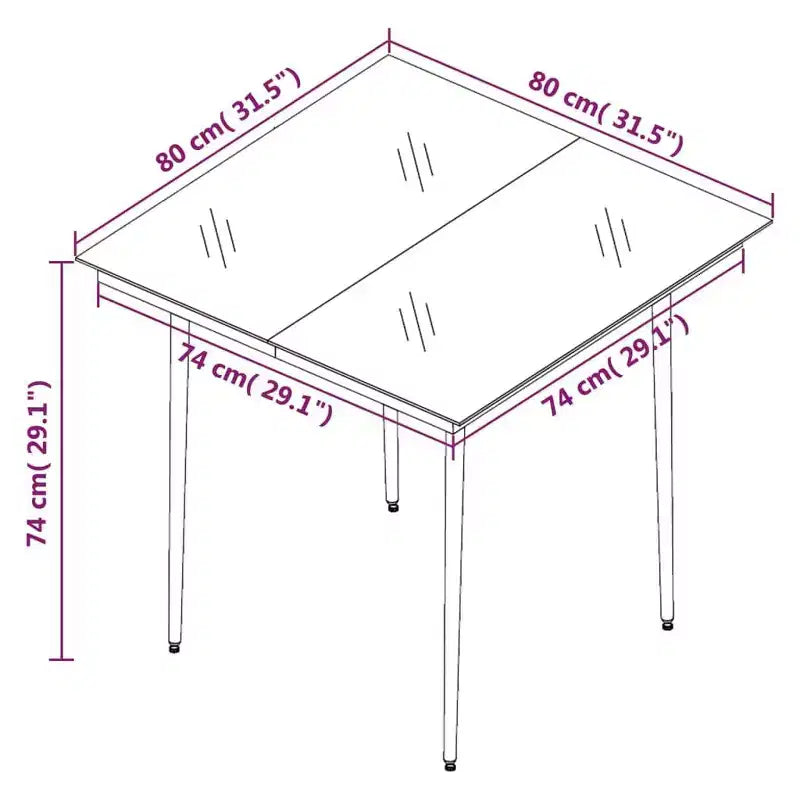 vidaXL Set da pranzo da giardino Tavolo in rattan PE di medie dimensioni Resistente