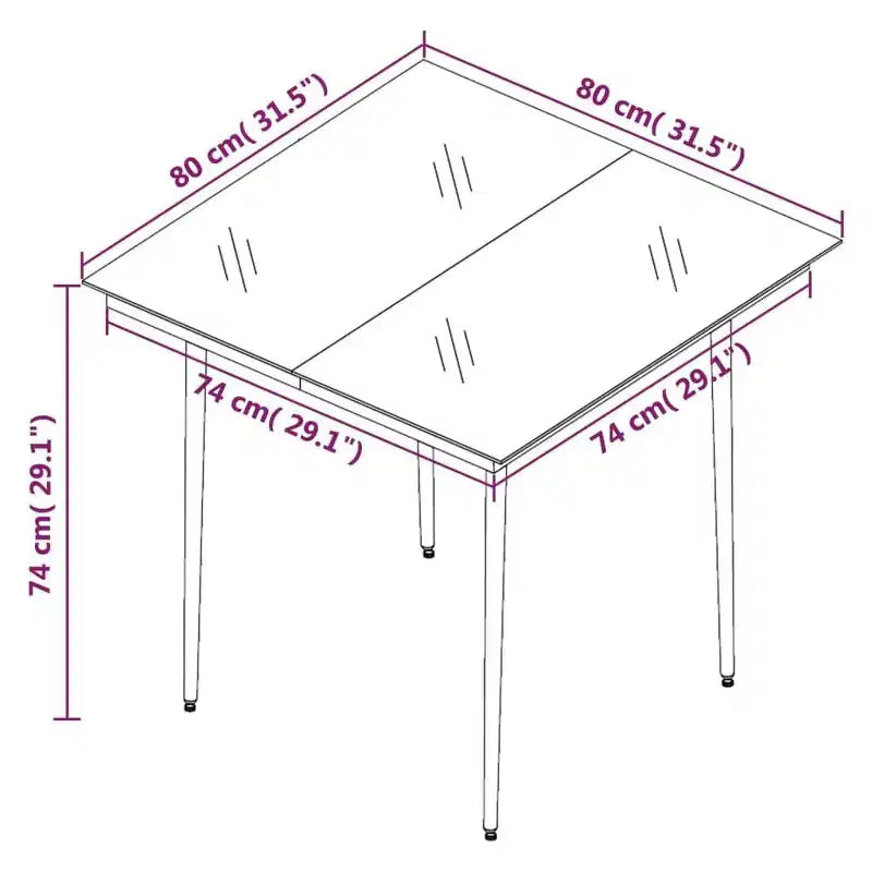 vidaXL Set da pranzo da giardino Tavolo in rattan PE di medie dimensioni Resistente