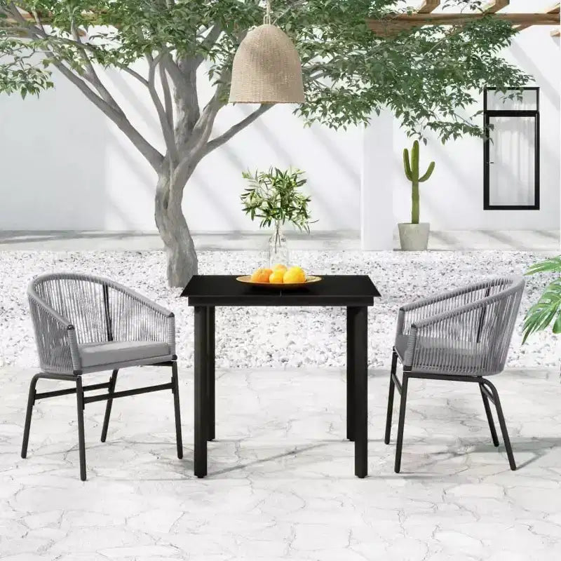 vidaXL Set da pranzo da giardino per esterni Tavolo e sedie per giardino