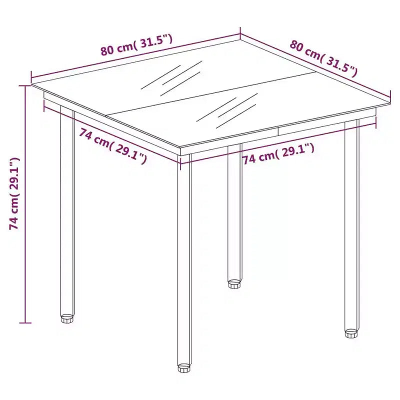 vidaXL Set da pranzo da giardino per esterni Tavolo e sedie per giardino