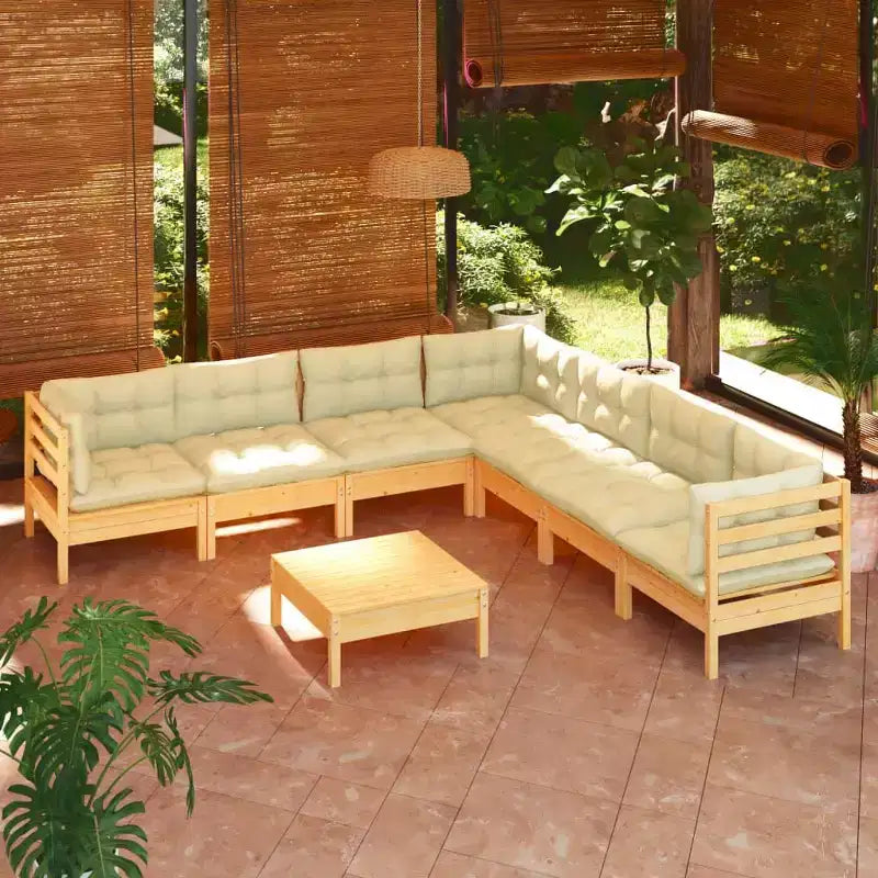 Set Divani da Giardino vidaXL con Cuscini in Vari Colori