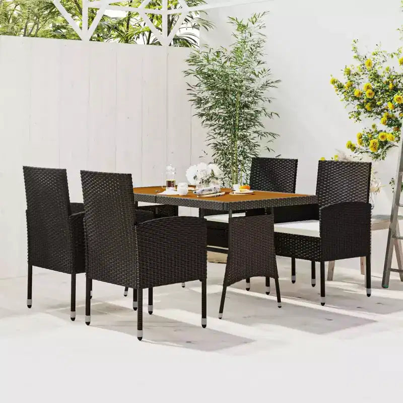 vidaXL Divano Sezionale da Esterno con Cuscini in Polyrattan