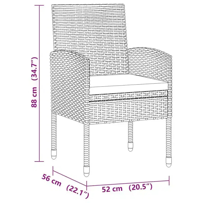 vidaXL Divano Sezionale da Esterno con Cuscini in Polyrattan