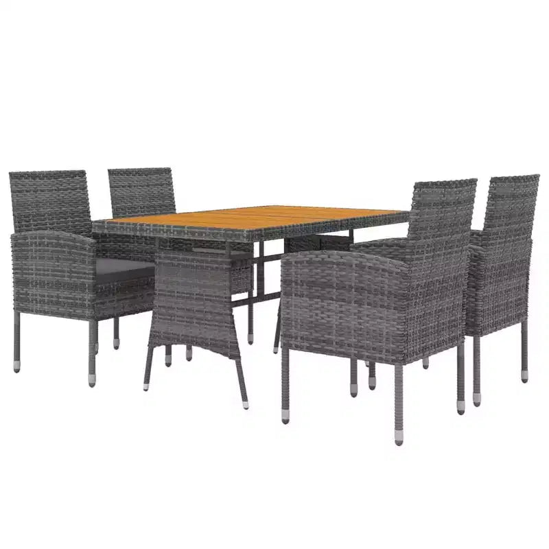 vidaXL Divano Sezionale da Esterno con Cuscini in Polyrattan