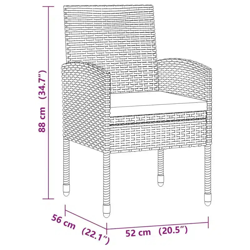 vidaXL Divano Sezionale da Esterno con Cuscini in Polyrattan