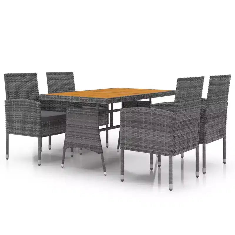vidaXL Divano Sezionale da Esterno con Cuscini in Polyrattan