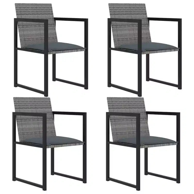 vidaXL Set da pranzo da esterno Tavolo e sedie per esterni Set di mobili in polyrattan