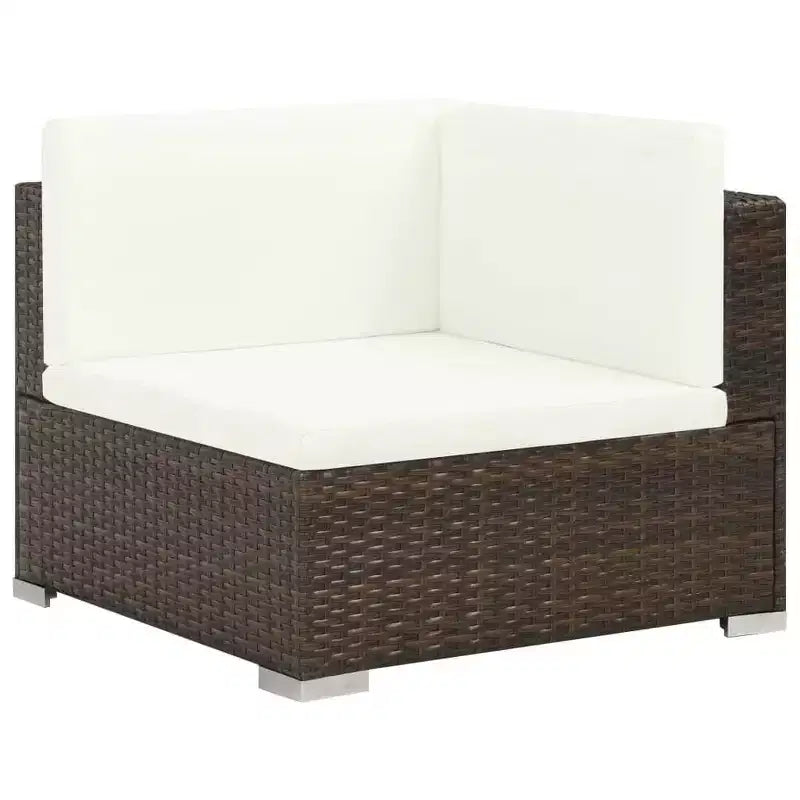 vidaXL Set Divani da Giardino da Esterno con Tavolino in Polyrattan