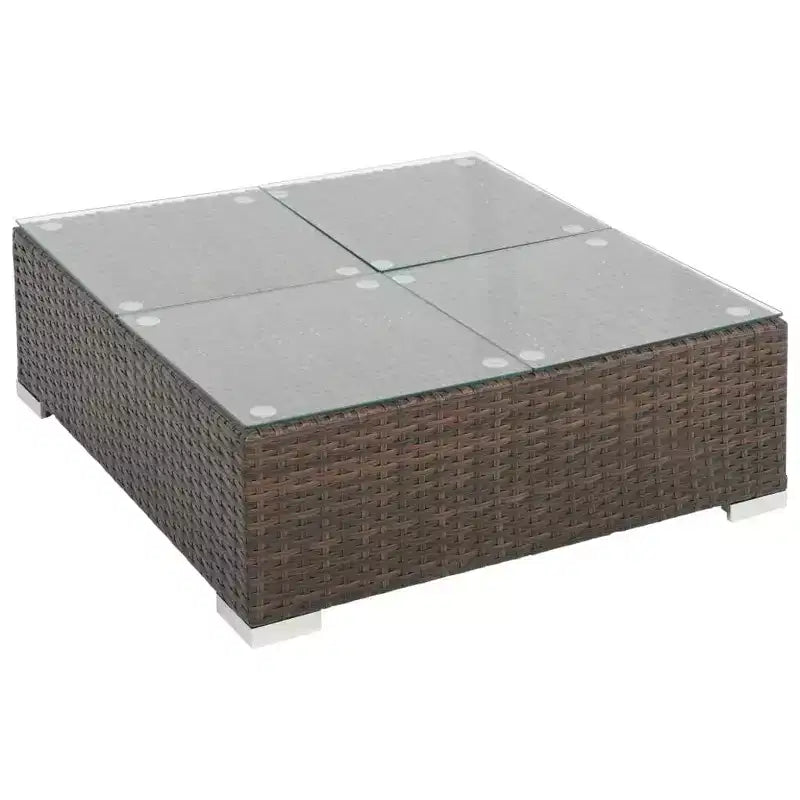 vidaXL Set Divani da Giardino da Esterno con Tavolino in Polyrattan