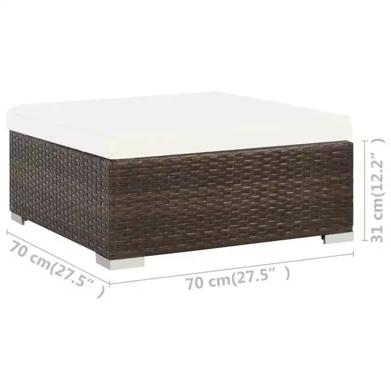 vidaXL Set Divani da Giardino da Esterno con Tavolino in Polyrattan