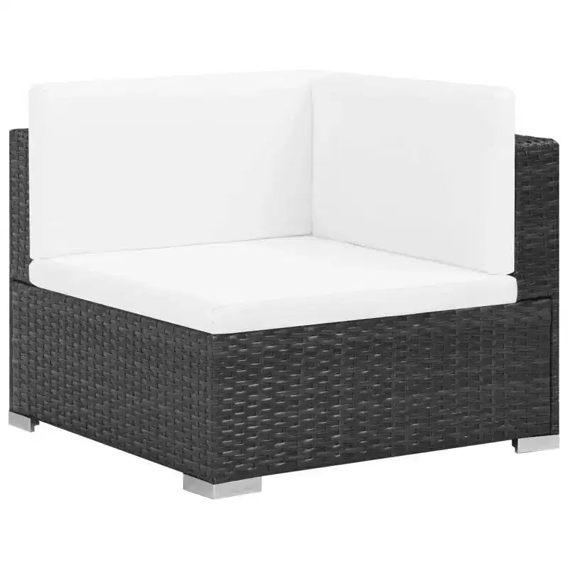 vidaXL Set Divani da Giardino da Esterno con Tavolino in Polyrattan