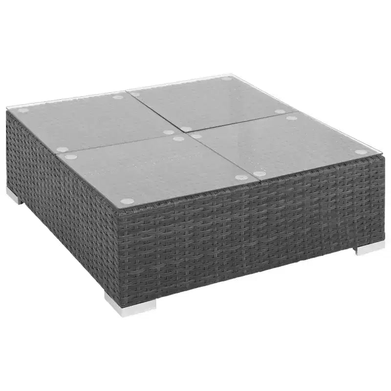 vidaXL Set Divani da Giardino da Esterno con Tavolino in Polyrattan